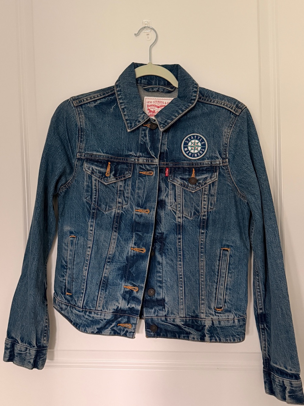 Levi's Women's Distressed Blue Denim Trucker Jacket